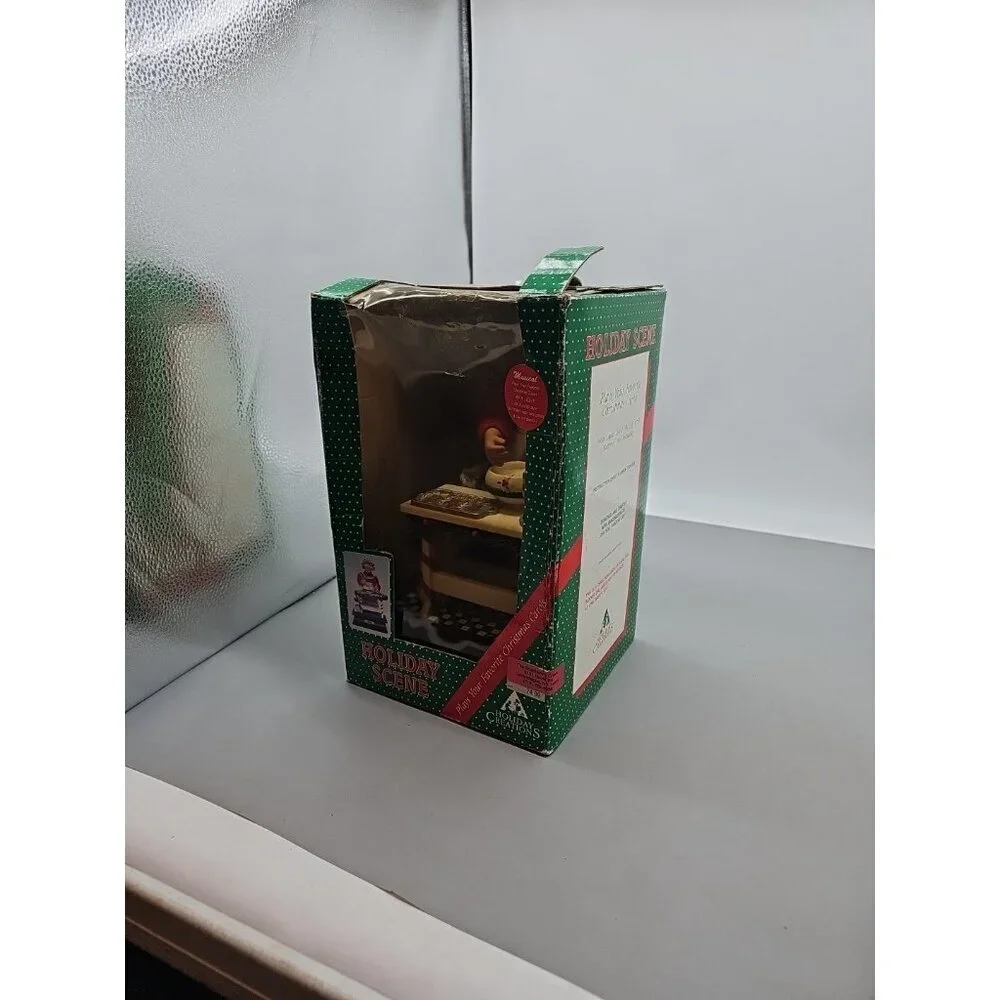 Animated Musical Mrs. Claus Making Cookies Holiday Scene‎ 1992 Not Working